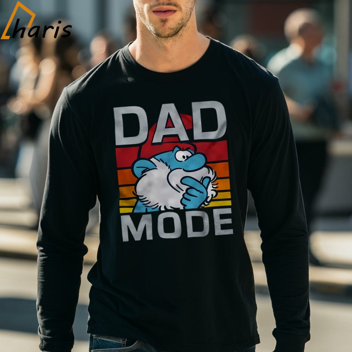 Papa Smurf Dad Mode Crewneck Shirt 4 long sleeve shirt