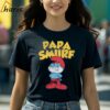 Papa Smurf Funny Men T shirt Gift For Fathers Day 2 Shirt