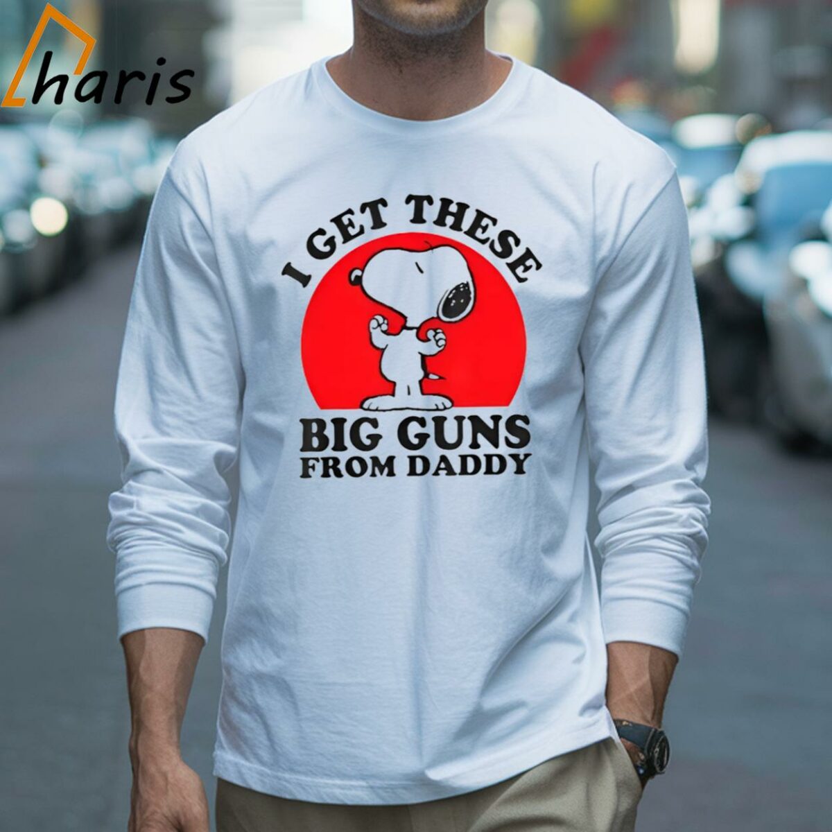 Peanuts Snoopy Dad Big Guns Vintage Shirt 3 Long sleeve shirt