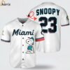 Peanuts Snoopy Miami Marlins Baseball Jersey 1 jersey