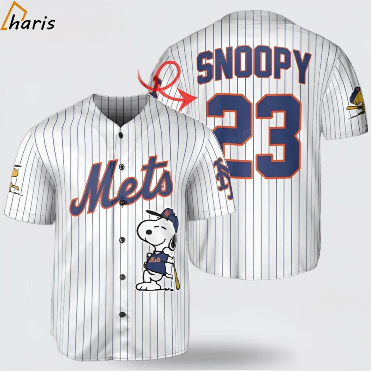 Peanuts Snoopy New York Mets Baseball Jersey 1 jersey