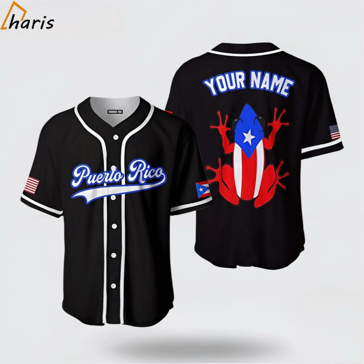 Personalized Puerto Rico Frog Baseball Jersey 1 jersey