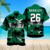 Philadelphia Eagles Saquon Barkley Kelly Green Hawaiian Shirt 2 2