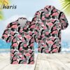 Pink Flamingo Black Parrots And Plants Hawaiian Shirt 2 2