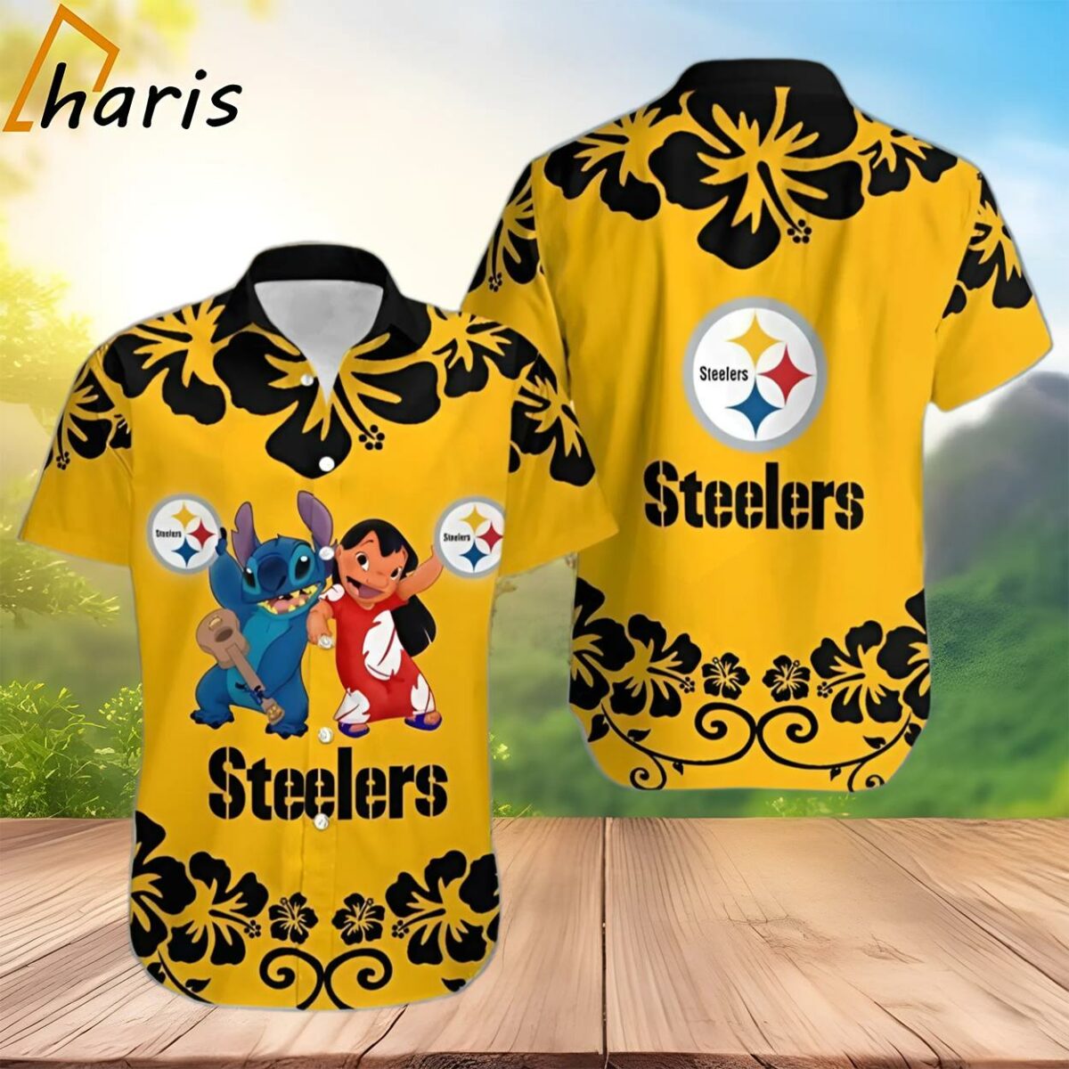 Pittsburgh Steelers Lilo And Stitch Hawaiian Shirt 2 3