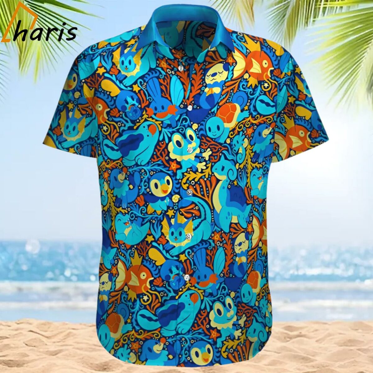 Pokemon Blue Color Hawaiian Shirt 2 2