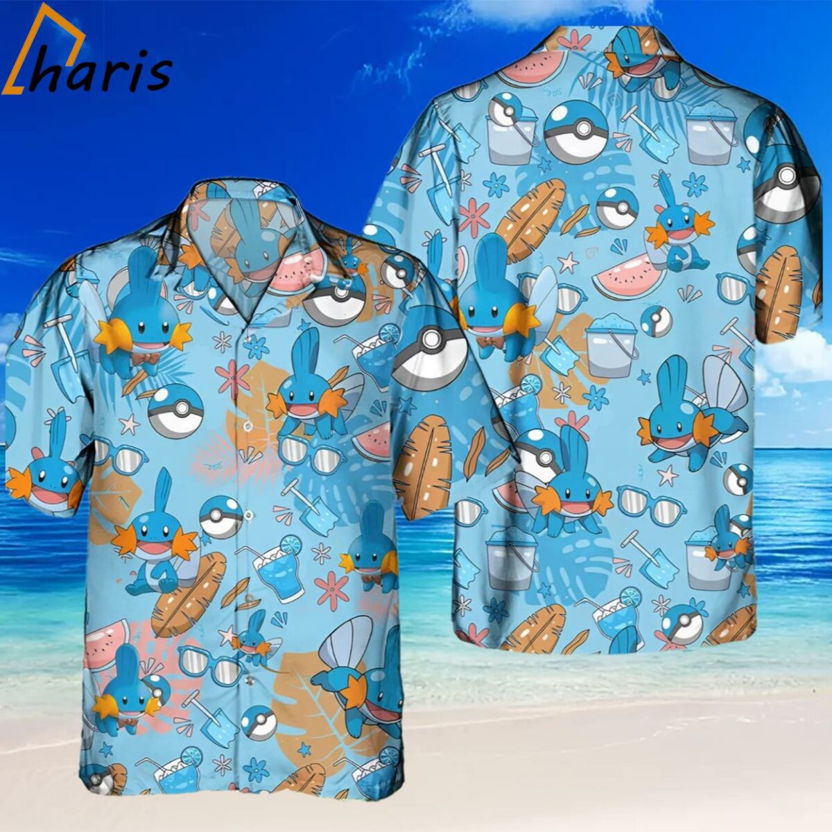 Pokemon Mudkip Hawaiian Aloha Hawaiian Shirt 2 2
