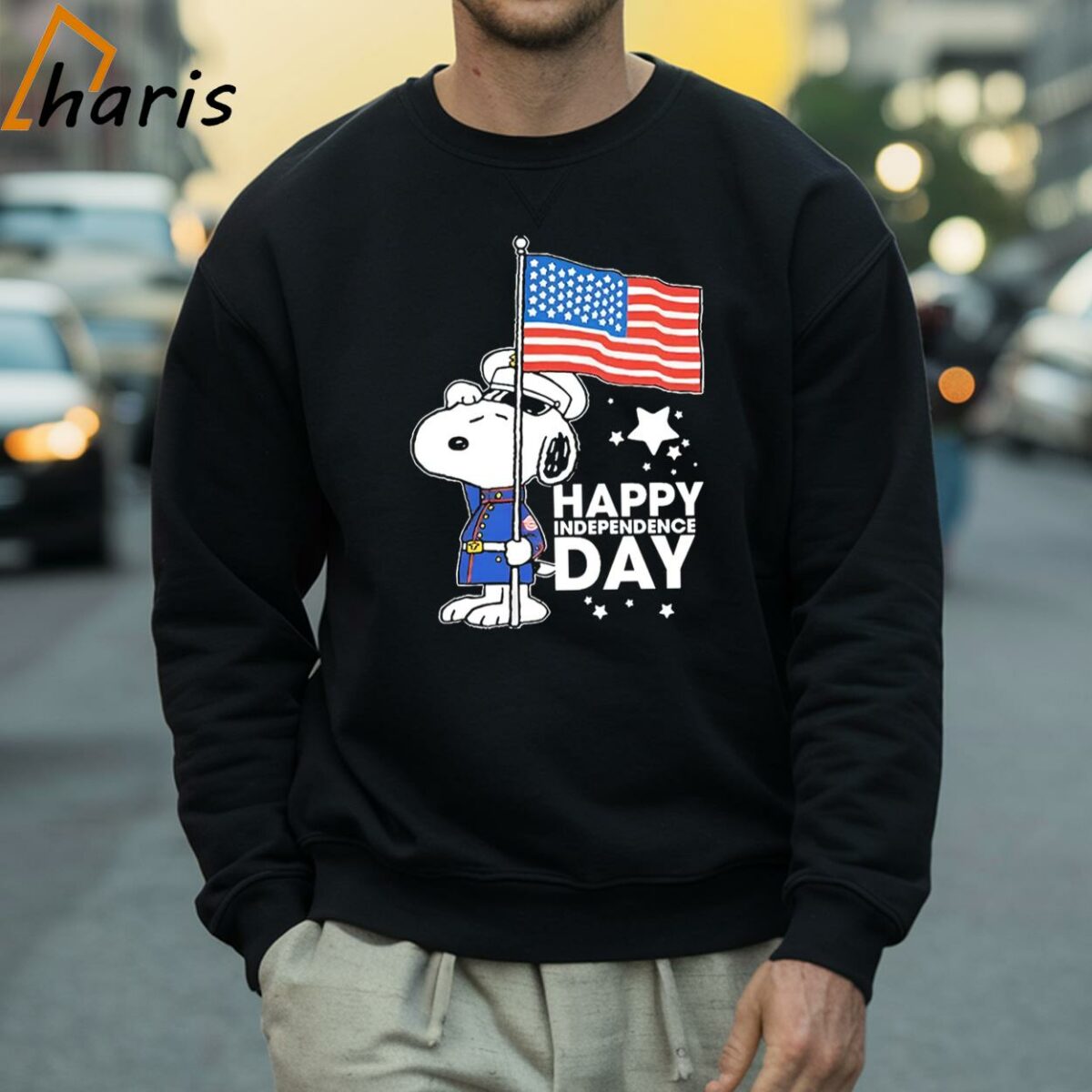 Police Snoopy American Flag Happy Independence Day Shirt 4 Sweatshirt