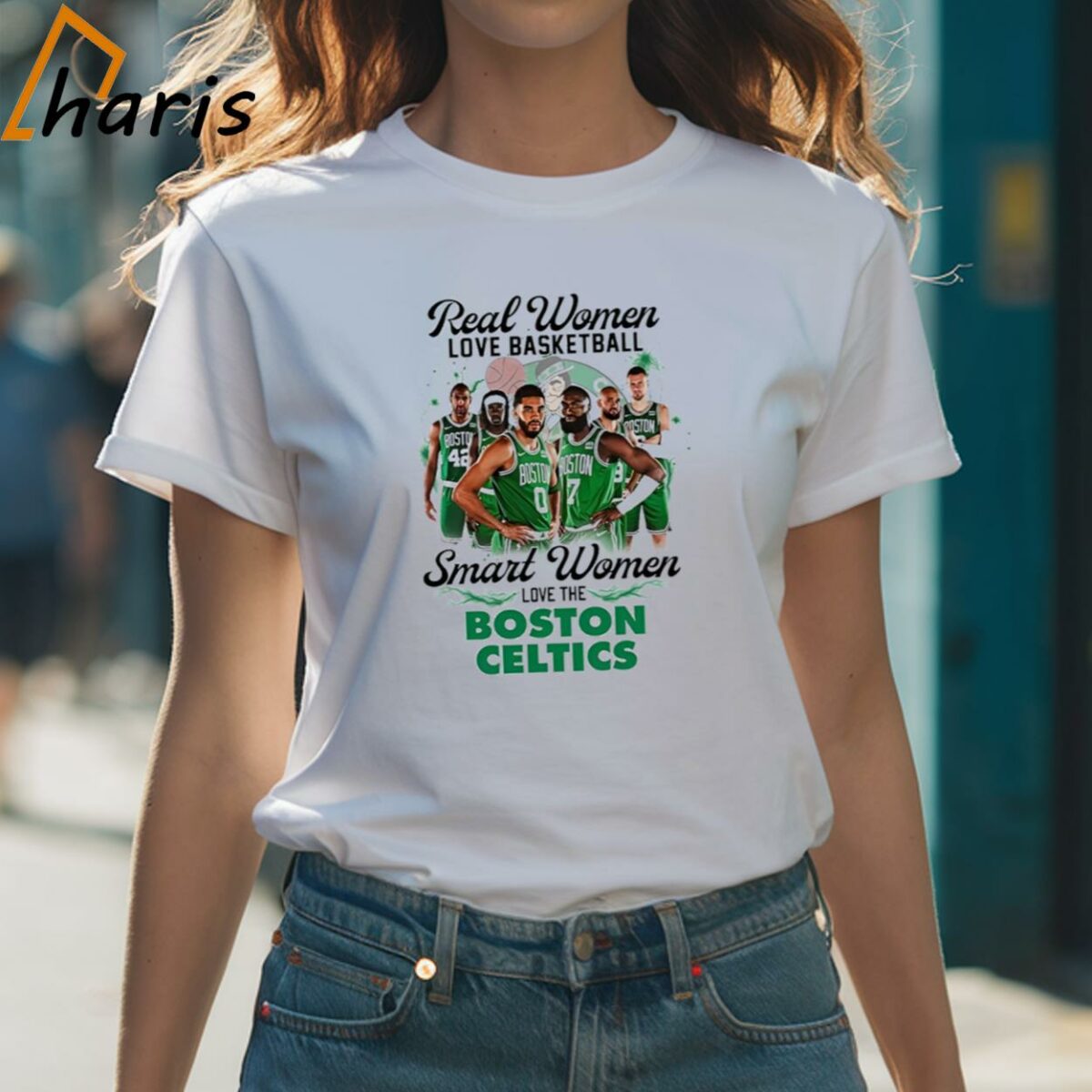 Real Women Love Basketball Smart Women Love The Boston Celtics NBA T shirt 1 Shirt