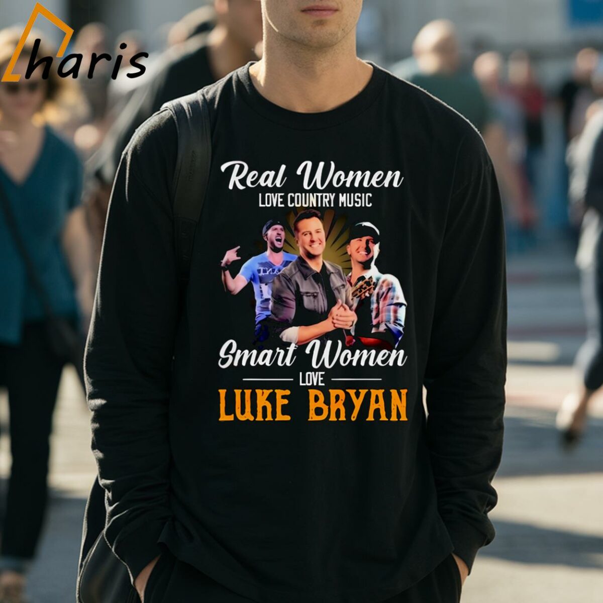 Real Women Love Country Music Smart Women Love The Luke Bryan Shirt 3 Long Sleeve Shirt