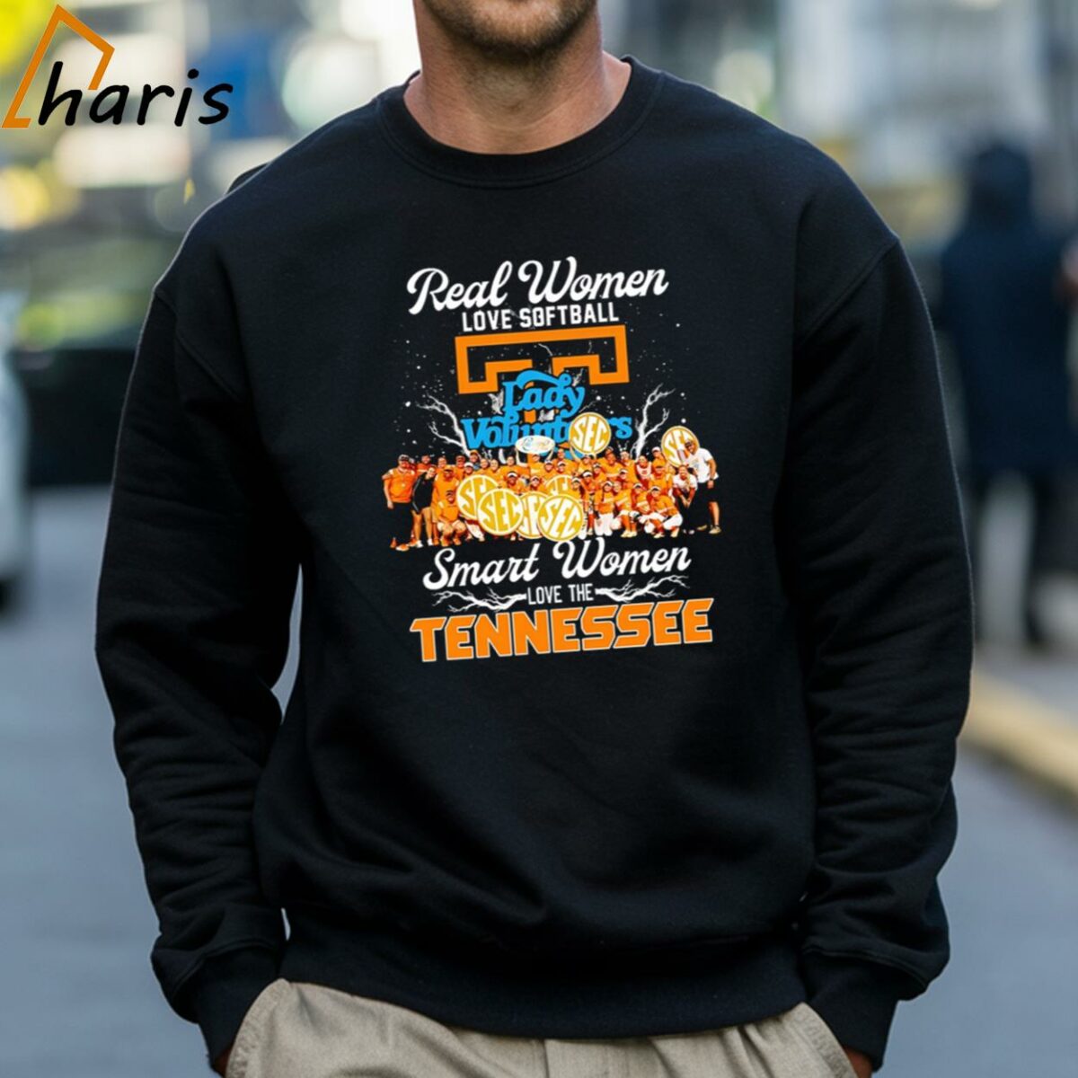 Real Women Love Softball Smart Women Love The Tennessee Team Players Shirt 4 Sweatshirt