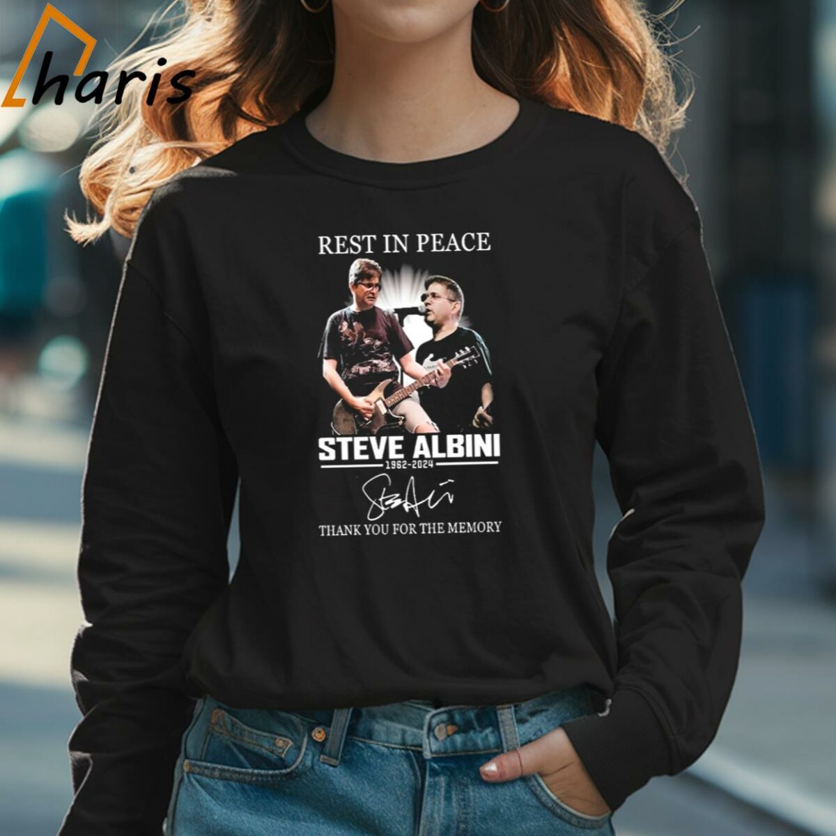 Rest In Peace Steve Albini Thank You For The Memory Signature T shirt 3 Long sleeve shirt