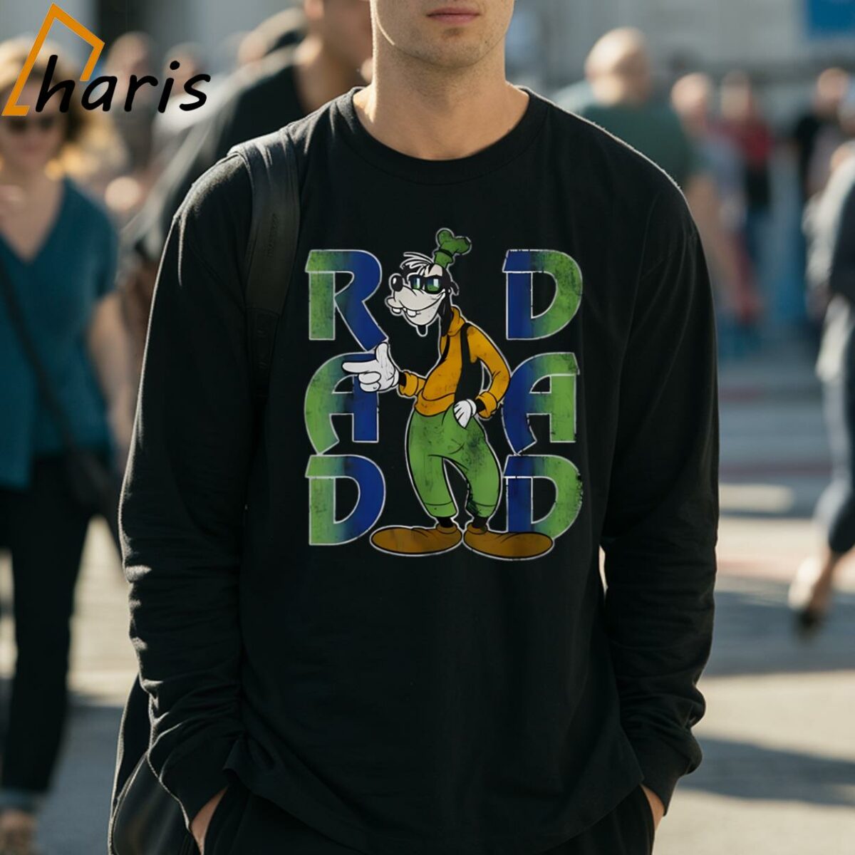 Retro Disney Rad Dad Goofy Fathers Day Shirt 3 Long Sleeve Shirt