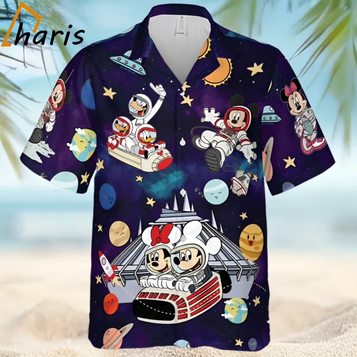 Retro Disneyland Astronaut Disney 80s Tomorrowland Hawaiian Shirt 1 1