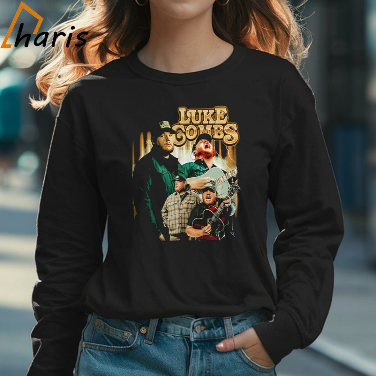 Retro Luke Combs 2024 Tour Country Music Unisex T Shirt 3 Long sleeve shirt