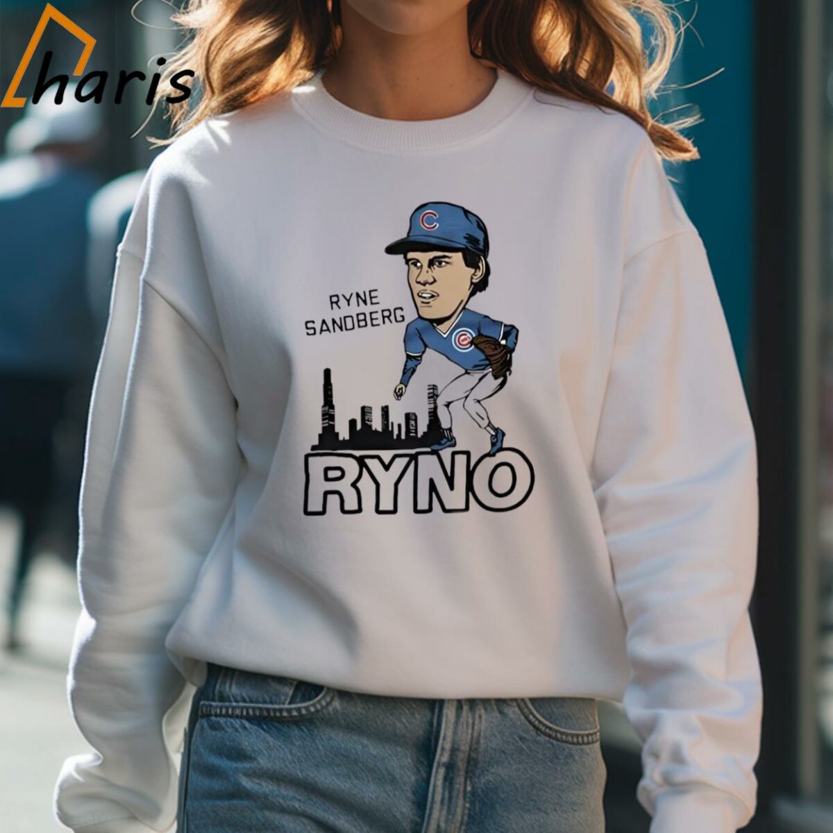 Ryne Sandberg Chicago Cubs Homage Ryno Cartoon Shirt 4 Sweatshirt
