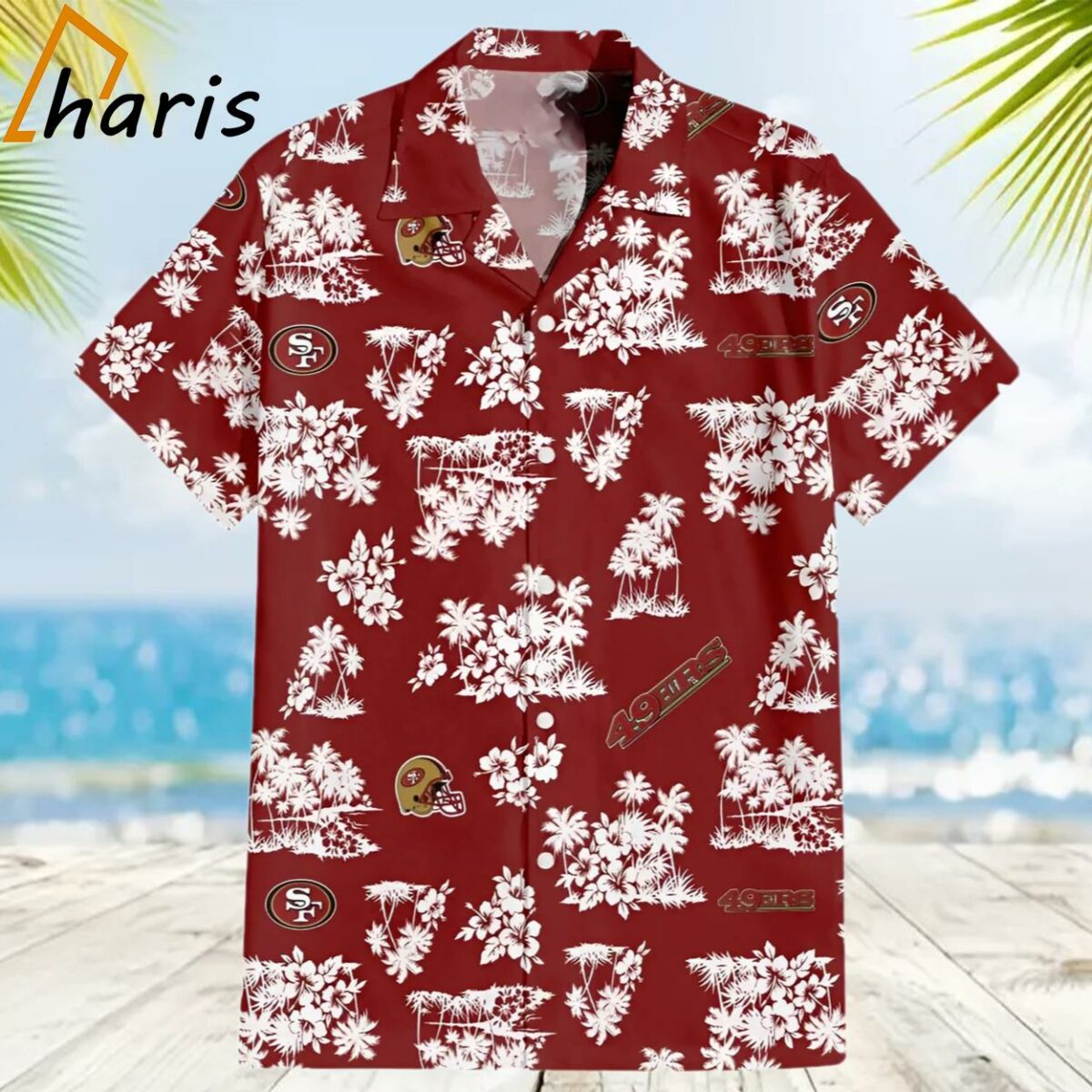 San Francisco 49Ers Coastal Paradise Hawaiian Shirt 2 2