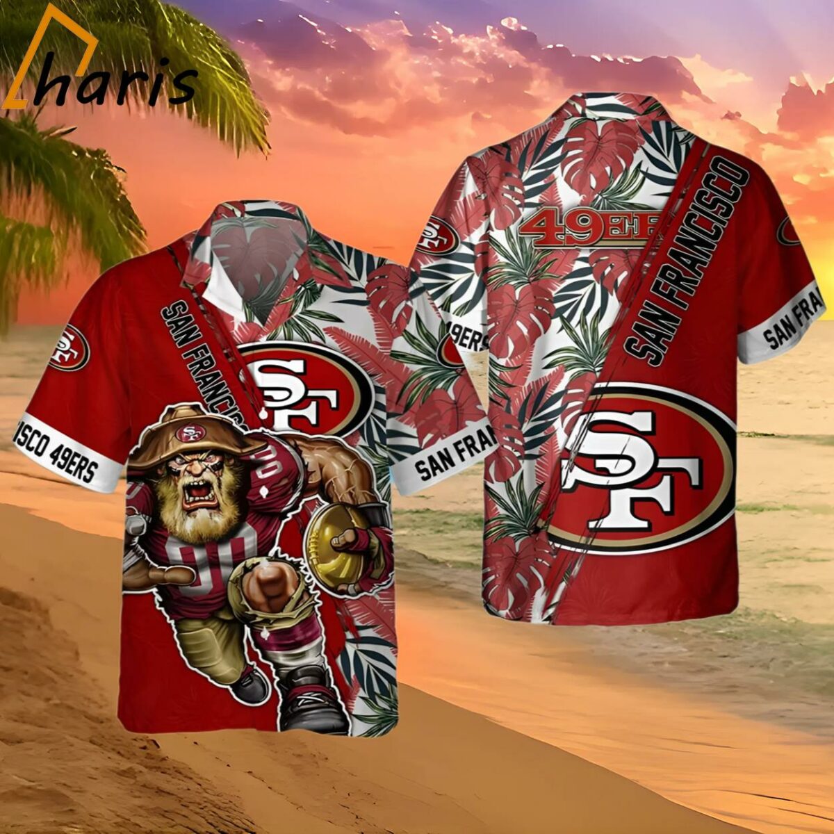 San Francisco 49Ers NFL Floral Summer Hawaiian Shirt 2 2