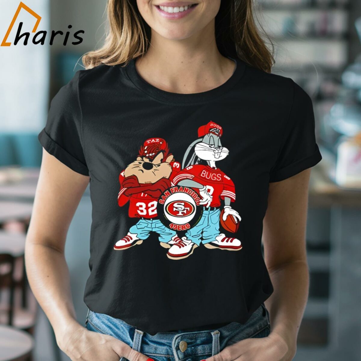 San Francisco 49ers Tasmanian Devil And Bugs Bunny Cartoon Shirt 2 Shirt