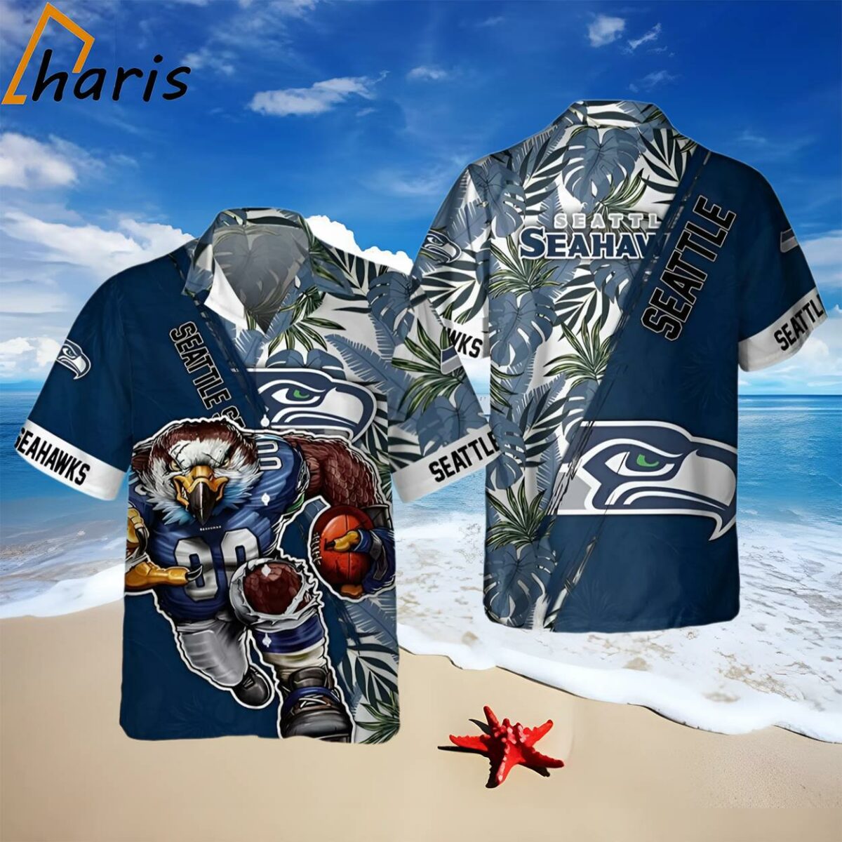 Seattle Seahawks NFL Floral Summer Hawaiian Shirt 1 1