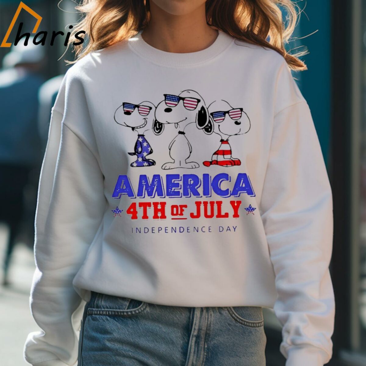 Snoopy America 4th of July Independence day 2024 T shirt 4 Sweatshirt