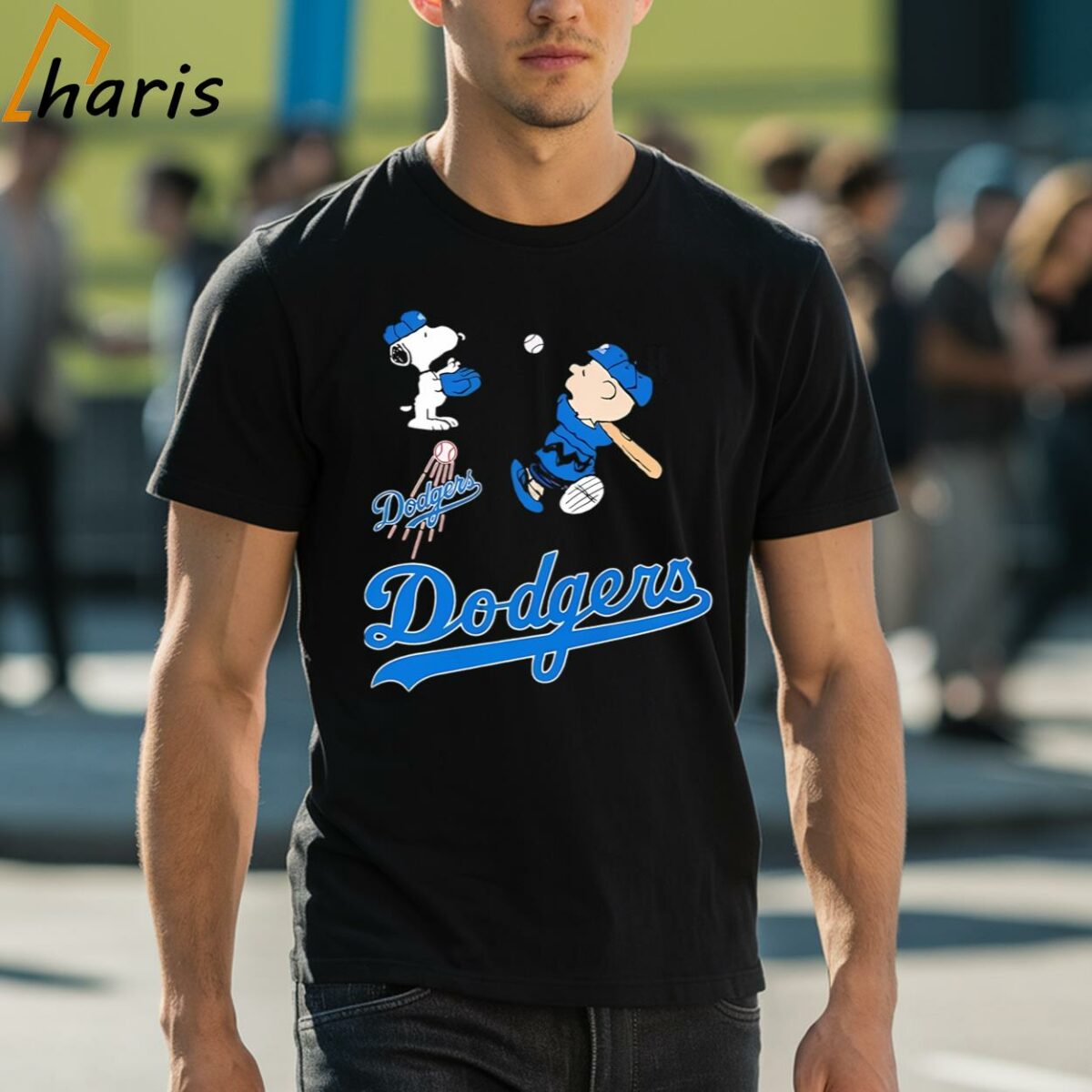 Snoopy And Charlie Brown Playing Baseball Los Angeles Dodgers Shirt 1 shirt