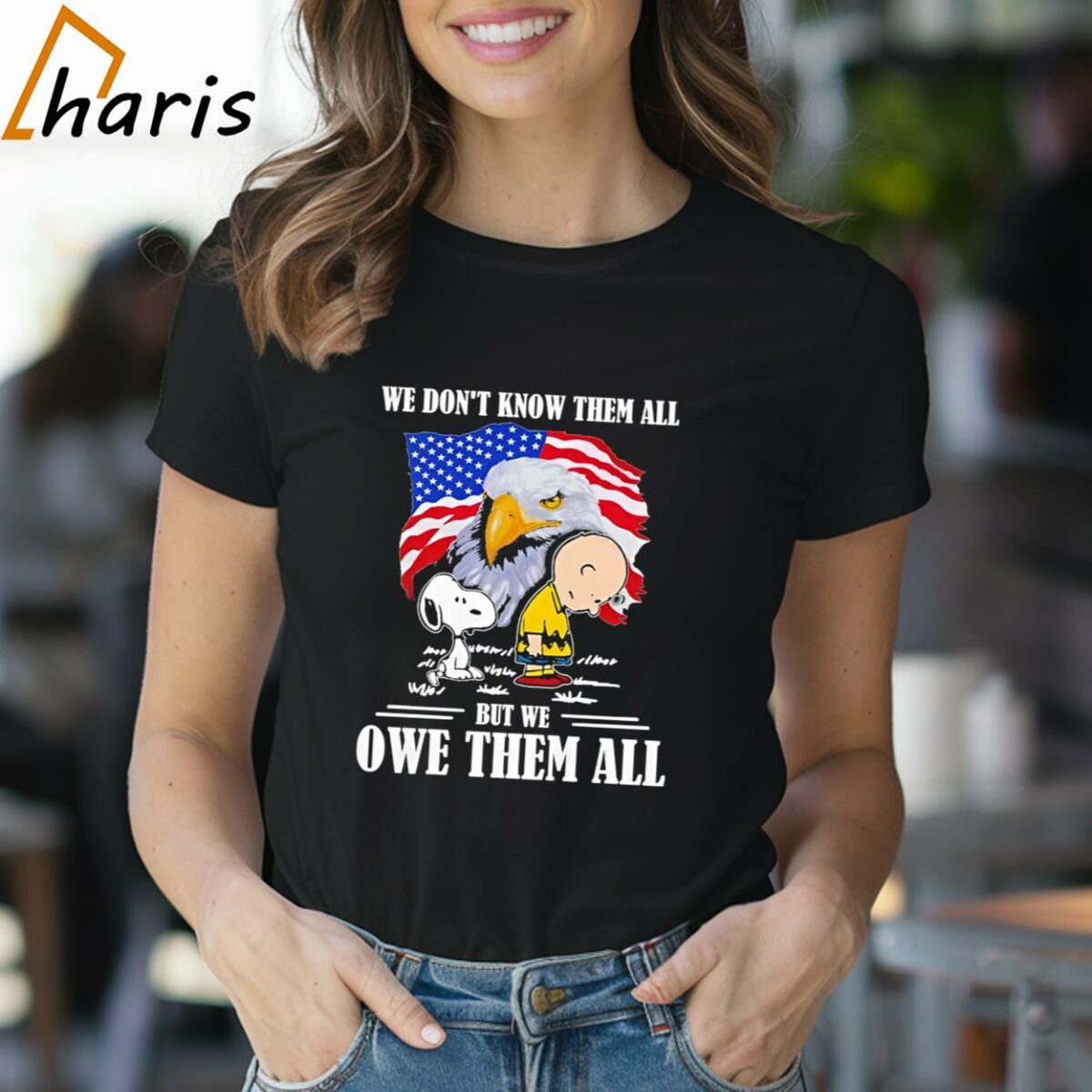 Snoopy And Charlie Brown We Dont Know Them All But We Owe Them All American Flag Shirt 1 Shirt
