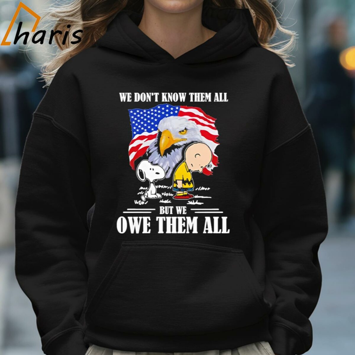 Snoopy And Charlie Brown We Dont Know Them All But We Owe Them All American Flag Shirt 5 Hoodie