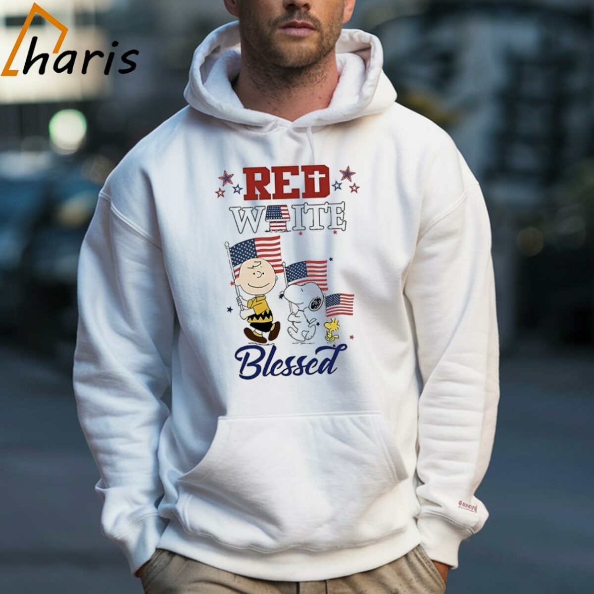 Snoopy Charlie Brown Peanuts The Independence Day Red White Blessed T shirt 5 Hoodie