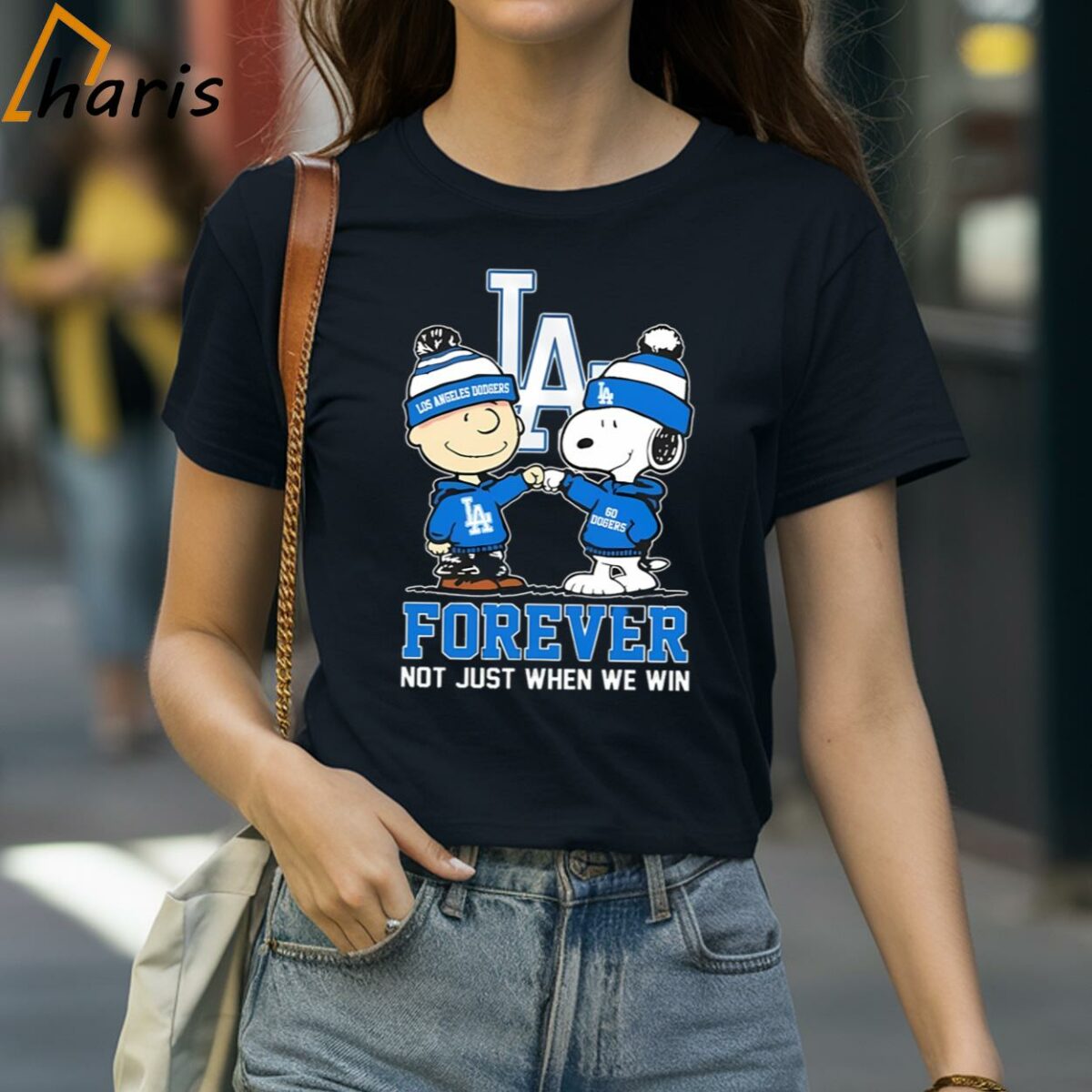 Snoopy Fist Bump Charlie Brown Los Angeles Dodgers Forever Not Just When We Win Shirt 2 shirt