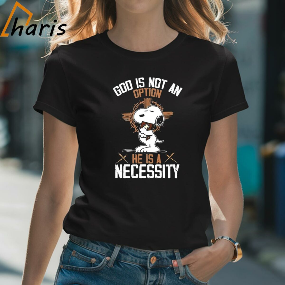 Snoopy God Is Not An Option He Is A Necessity T shirt 2 Shirt