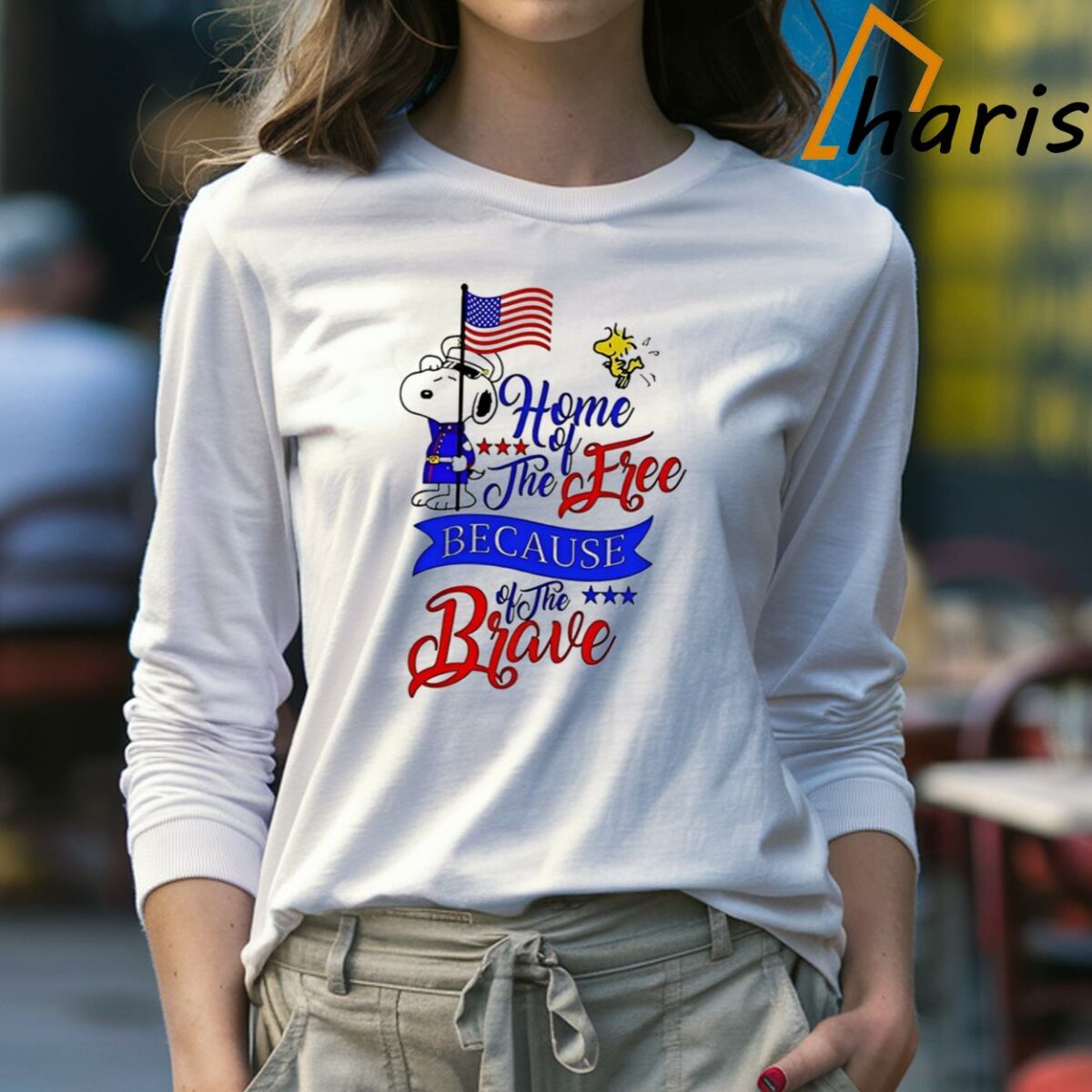 Snoopy Home Of The Free Because Of The Brave Independence Day 2024 Shirt 4 Long sleeve Shirt