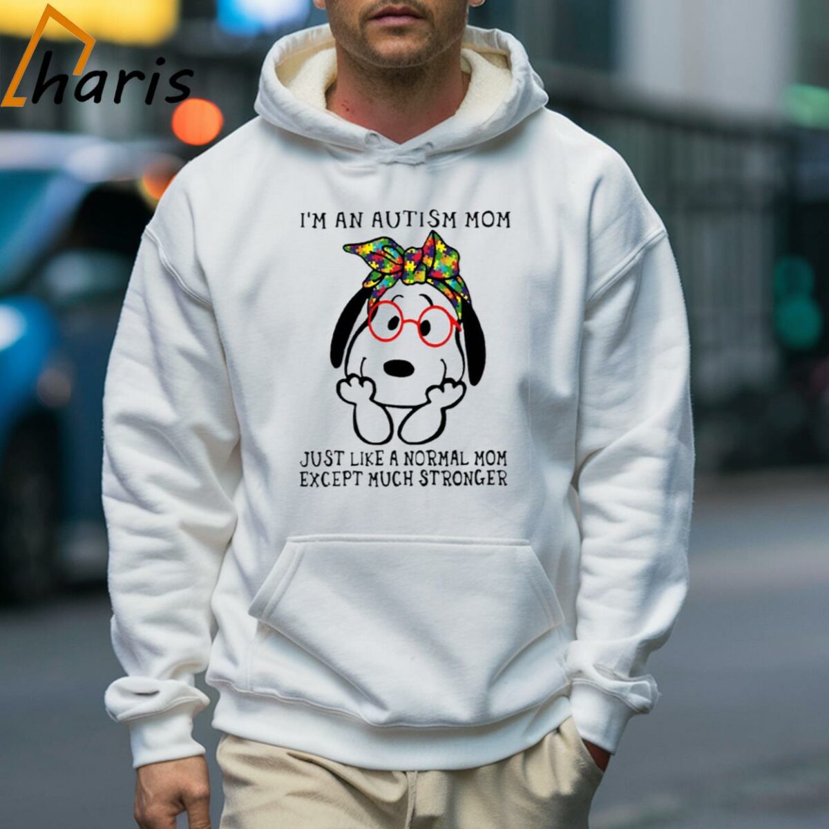 Snoopy Im An Autism Mom Just Like A Normal Mom Except Much Stronger Shirt 5 Hoodie