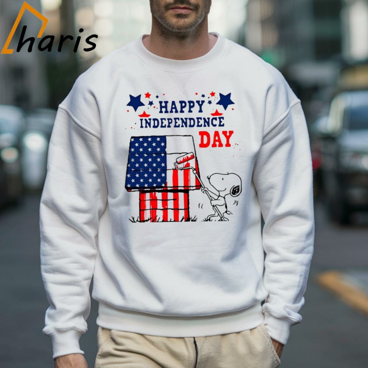 Snoopy Painting The House Happy Independence Day 4th Shirt 3 Sweatshirt