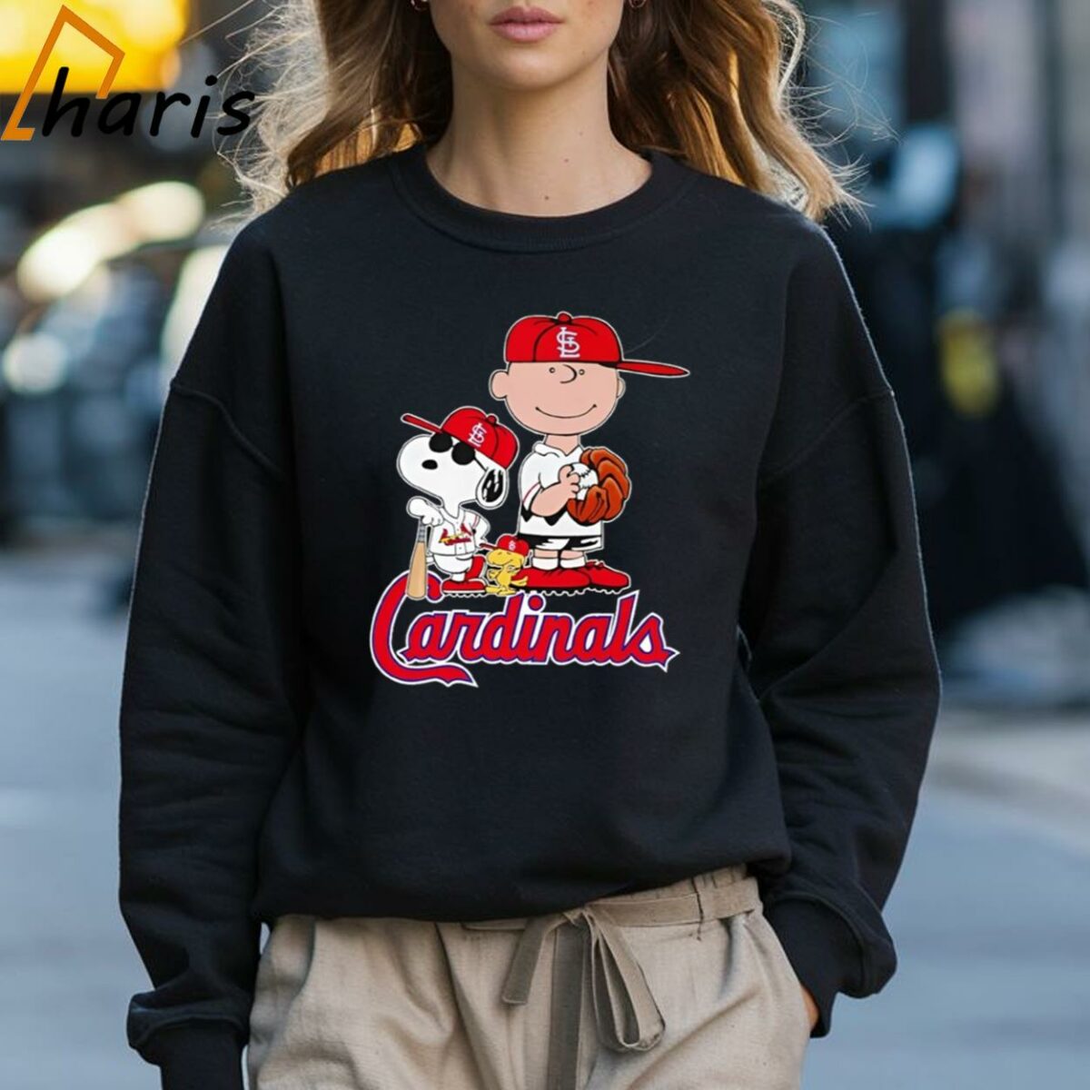 Snoopy Woodstock And Charlie Brown Fan Cardinals Baseball Shirt 3 Sweatshirt