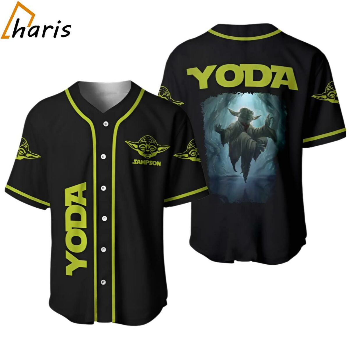 Star War Baby Yoda Floating Black Custom Disney Jersey jersey jersey