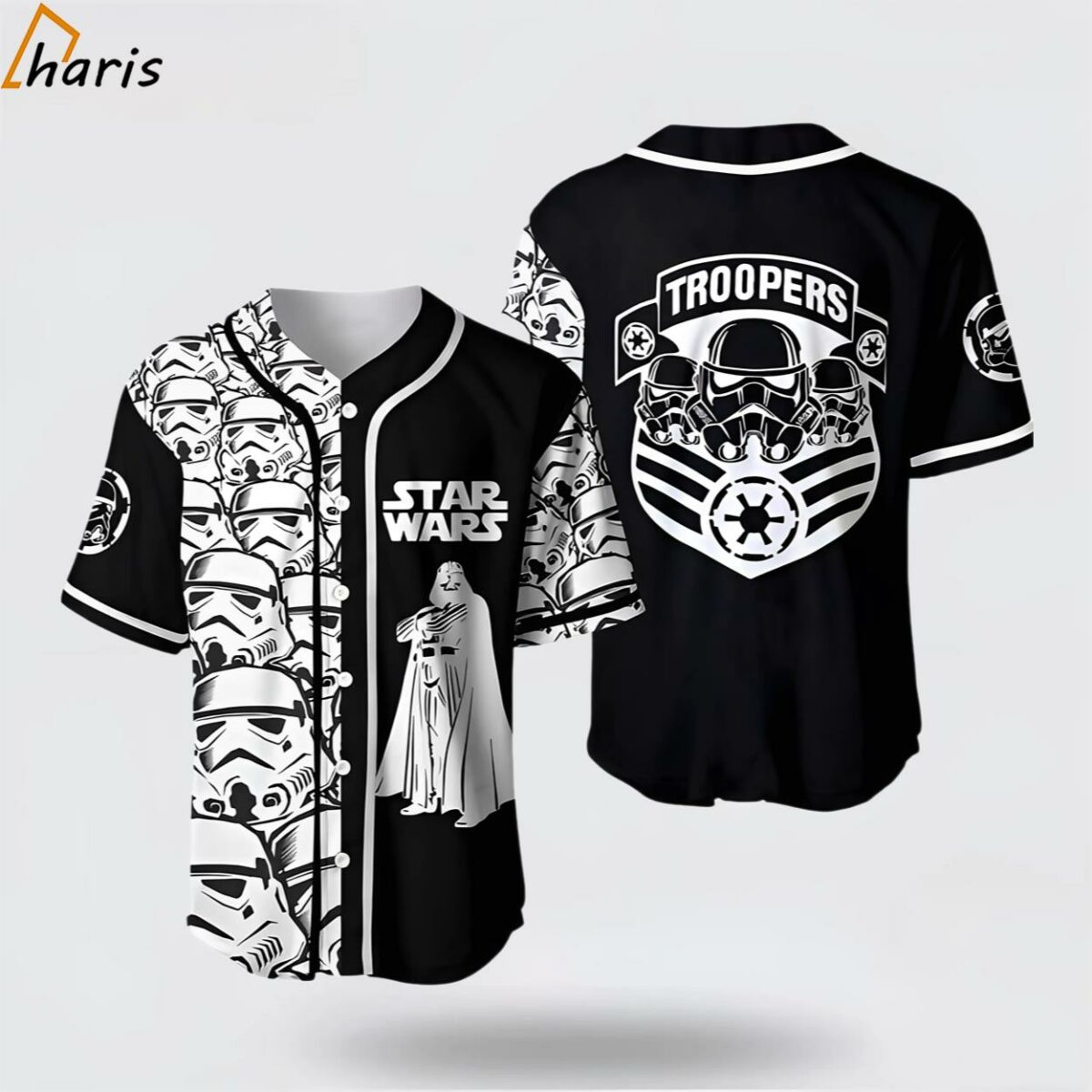 Star Wars Stormtrooper Black Cute Disney Custom Baseball Jersey 1 jersey