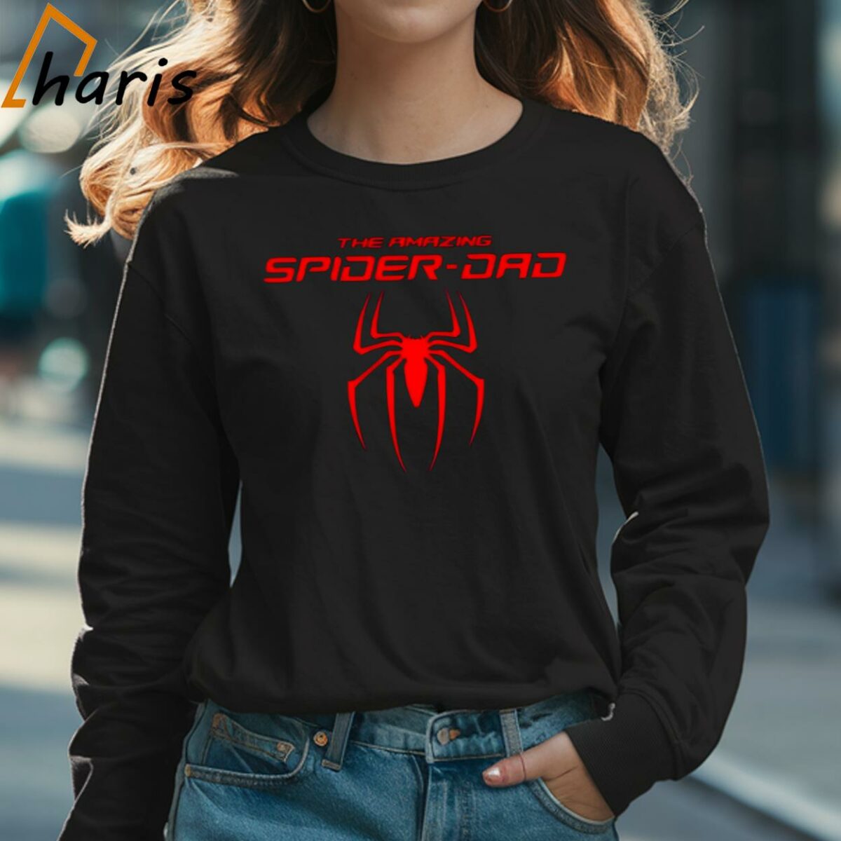 Steel Spider Superhero Dad Shirt Best Dad Ever Gift 3 Long sleeve shirt