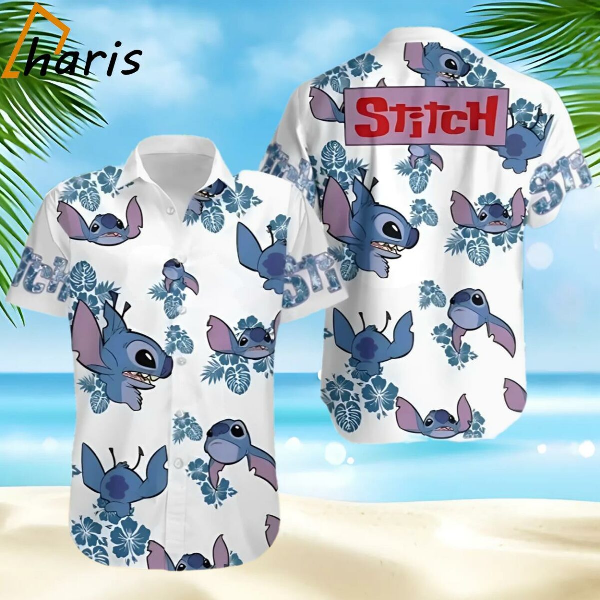Stitch Blue Hibiscus Disney Cruise 2024 Disney Hawaiian Shirt 1 1