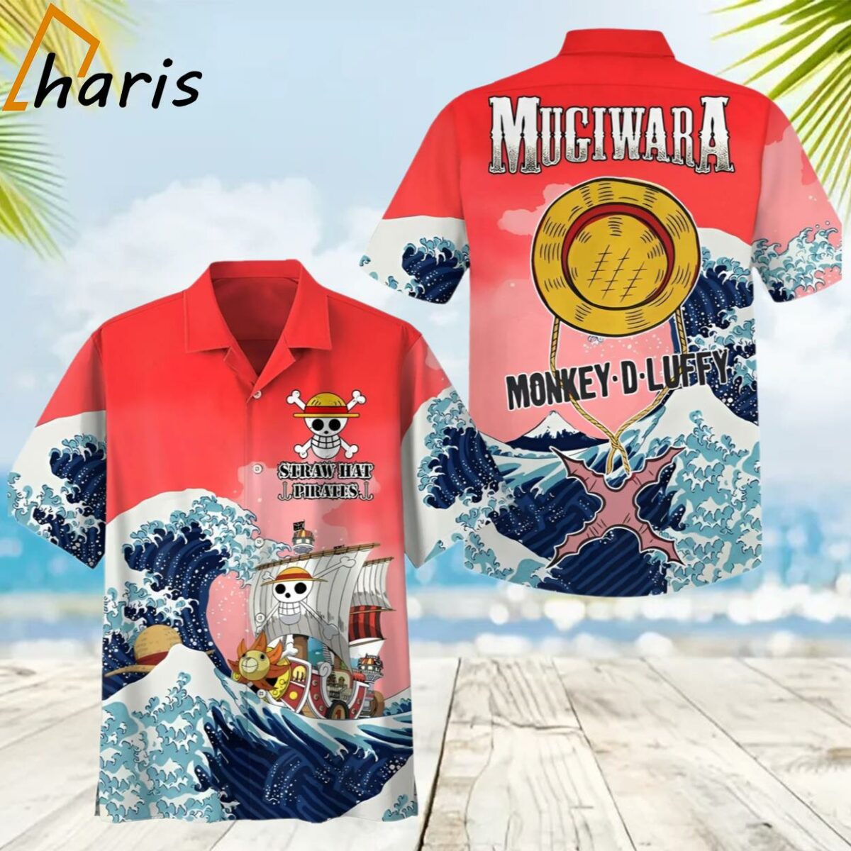 Straw Hat Pirates Mugiwara Monkey D Luffy Hawaiian Shirt 2 2