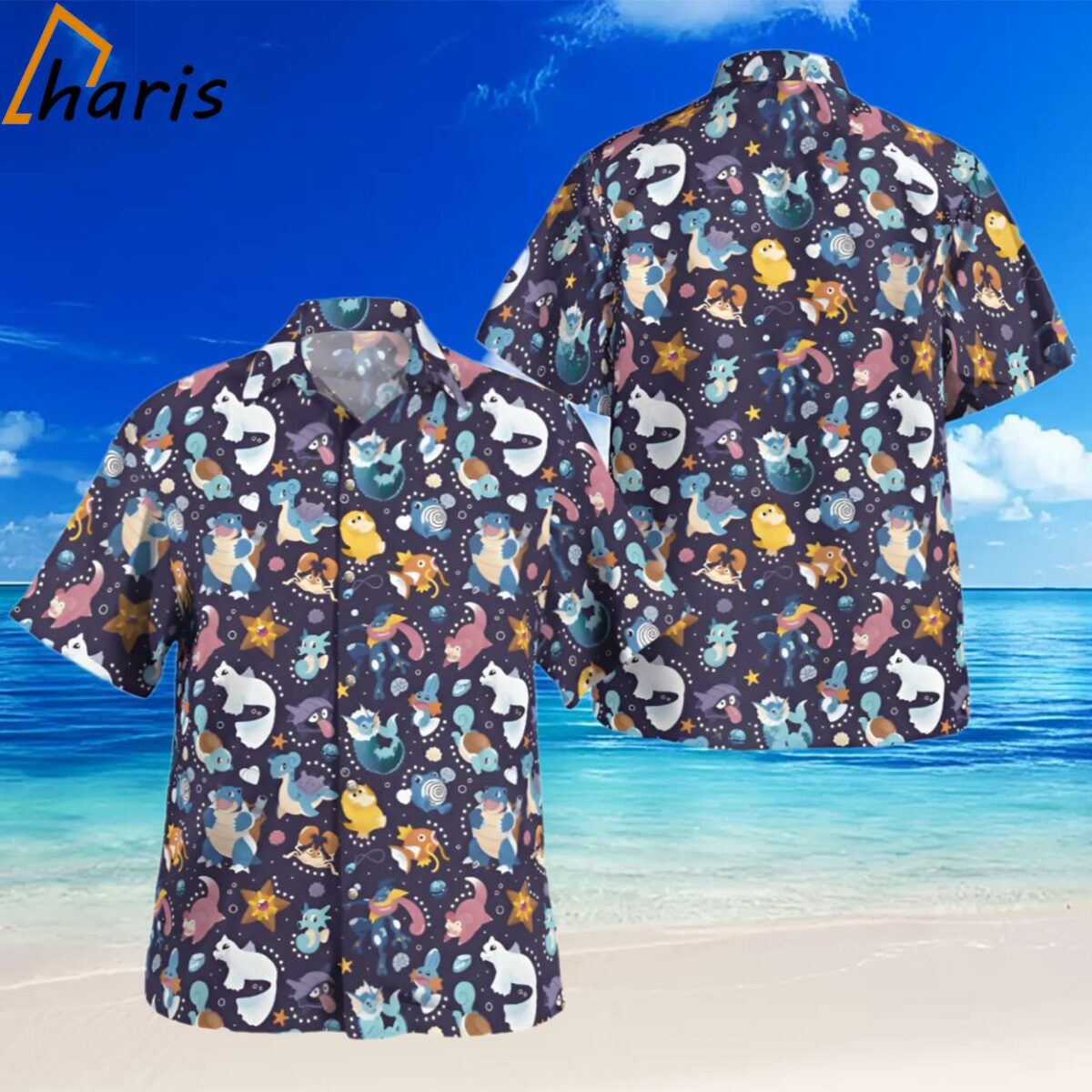 Stylish Water Type Pokemon Hawaiian Shirt 2 2