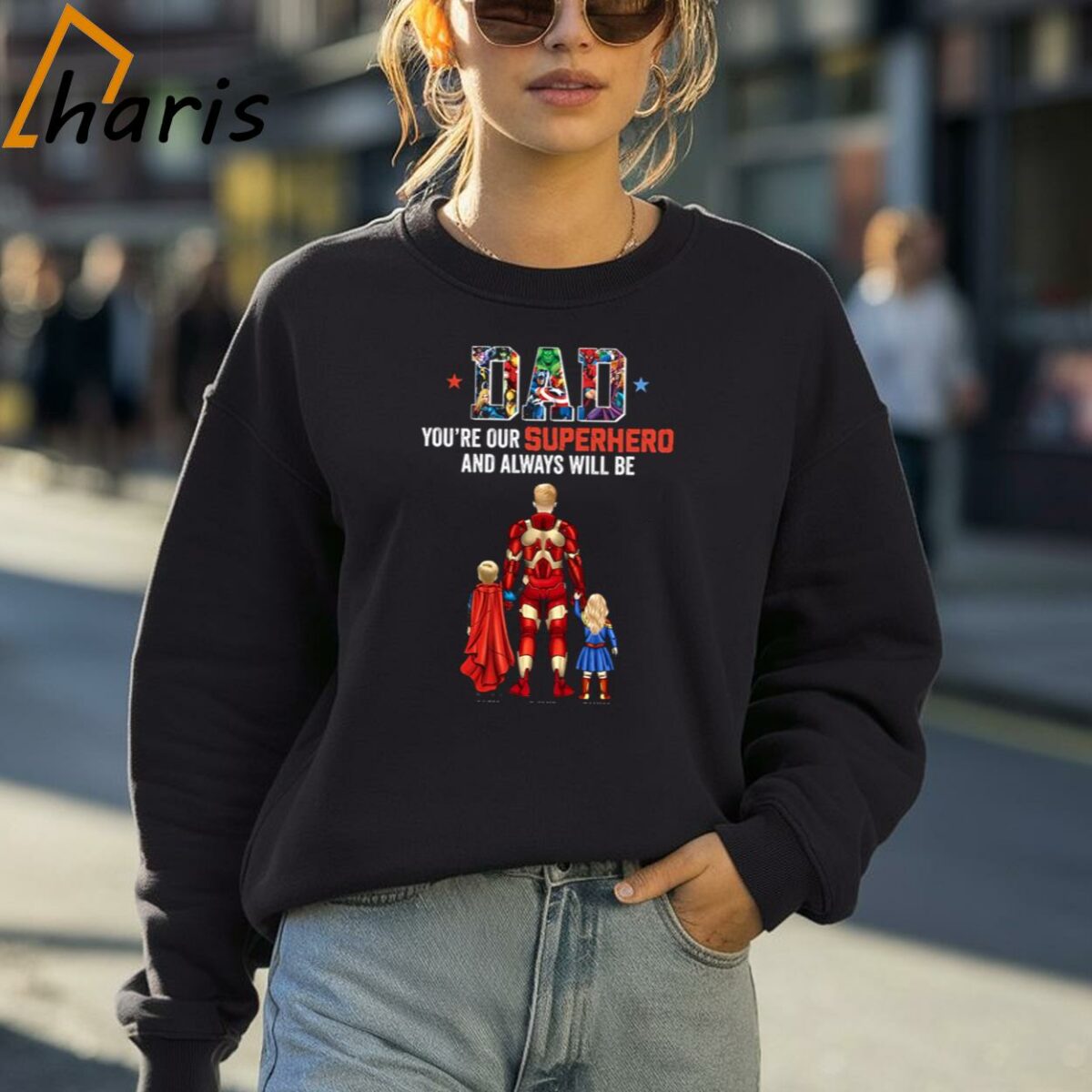 Superhero Father T Shirt For Dad 4 Sweatshirt