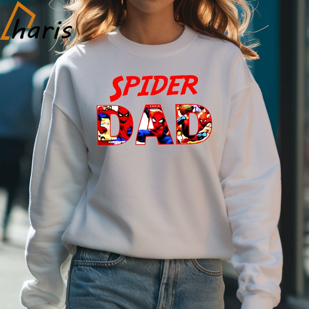 Superhero Spider Dad Shirt Gift For Fathers Day 4 Sweatshirt