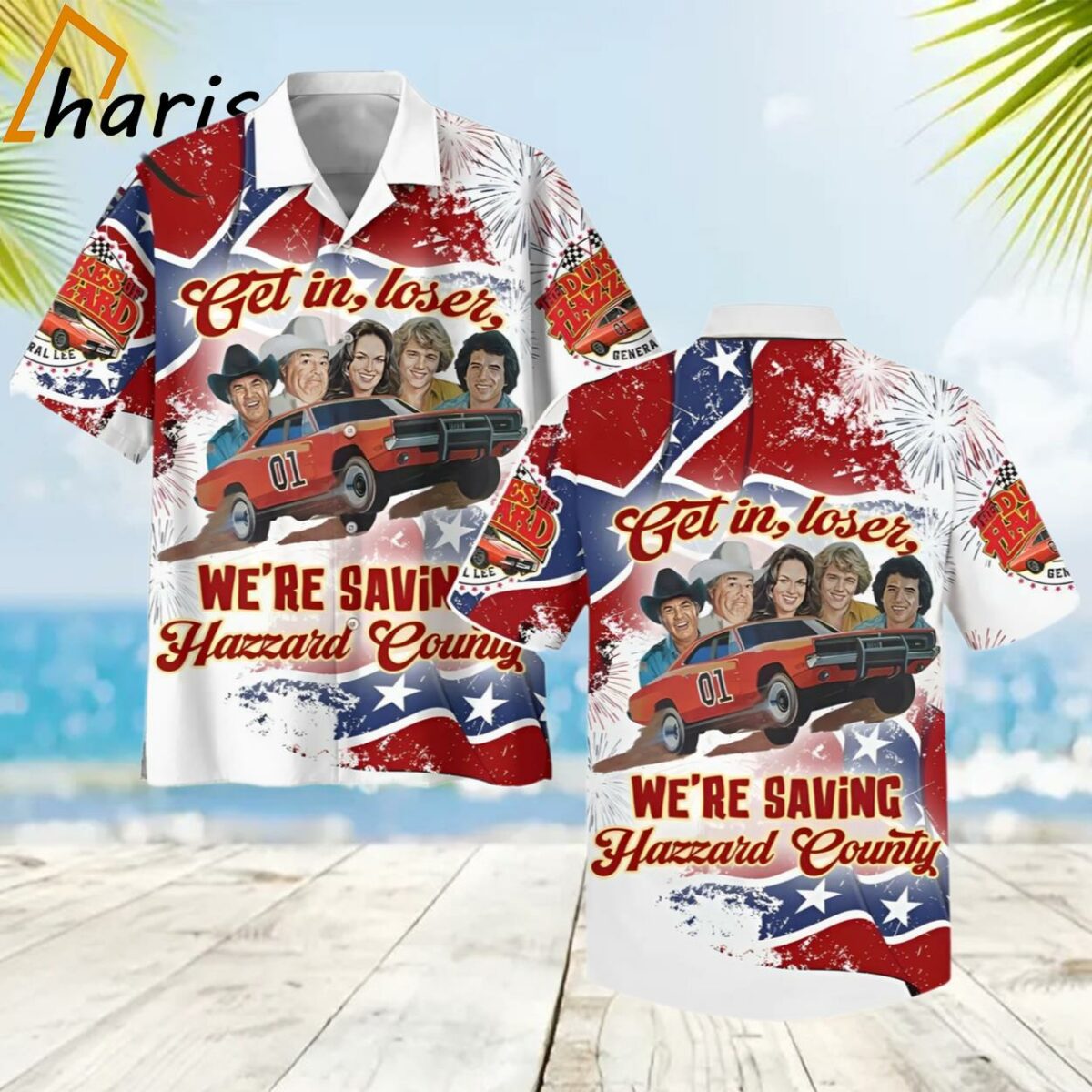 The Dukes Of Hazzard Get In Loser We're Saving Hazzard County Hawaiian Shirt 2 2