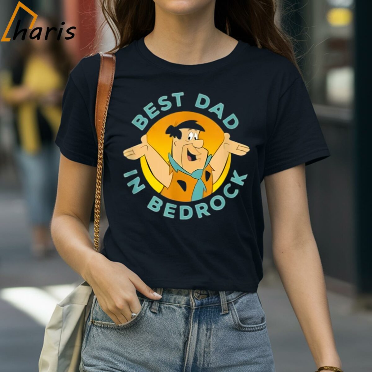 The Flintstones Fred Circle Smile Best Dad In Bedrock T shirt 2 shirt
