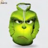 The Grinch Green Face Christmas 3D Hoodie 1 jersey