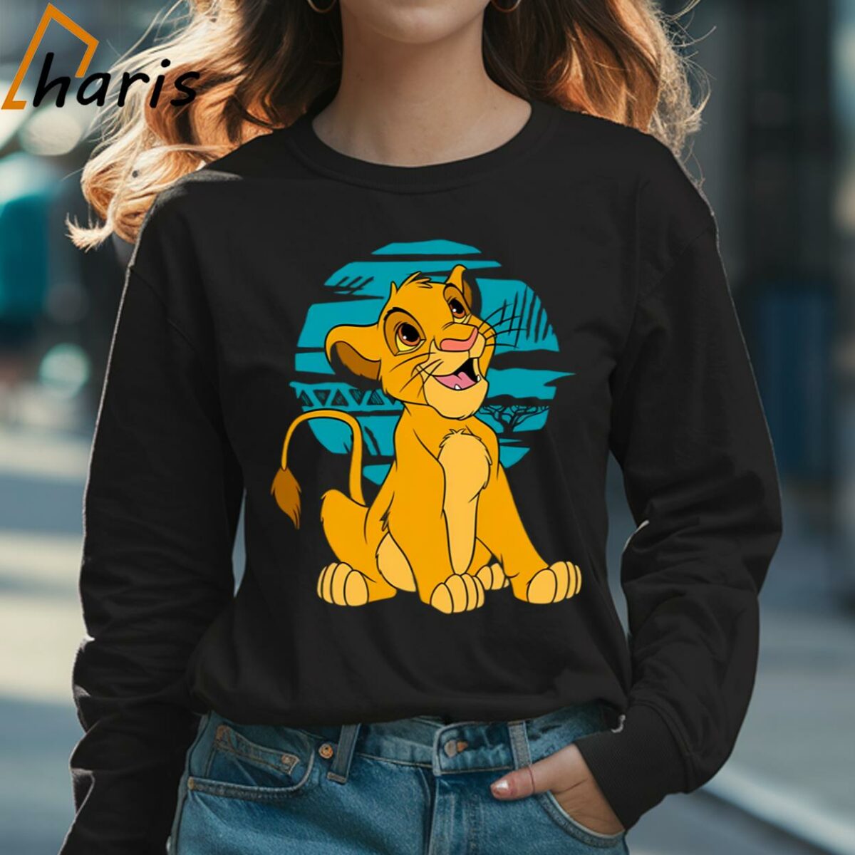 The Lion King Simba Happy Blue Moon Disney Dad Shirt 3 Long sleeve shirt