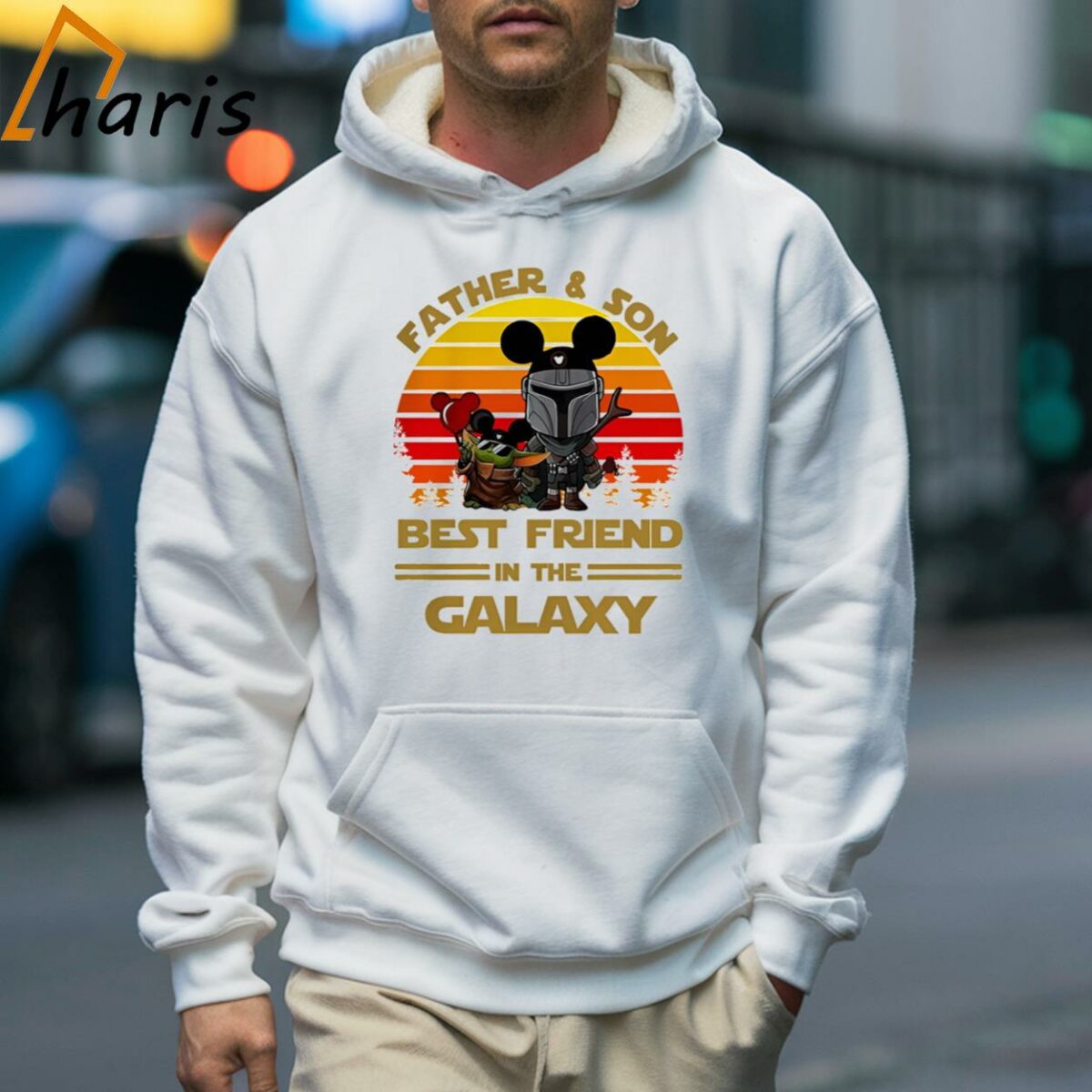 The Mandalorian And Baby Yoda Father And Son Best Friend In The Galaxy Vintage Shirt 5 Hoodie