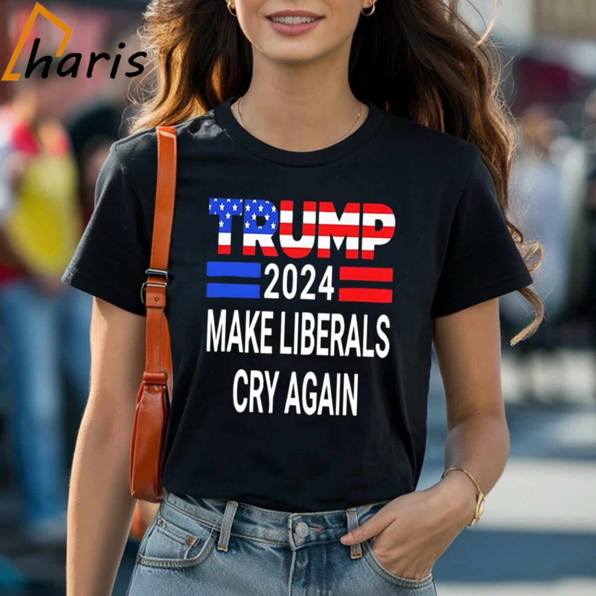 Trump 2024 Make Liberals Cry Again Usa Flag Shirt 1 Shirt