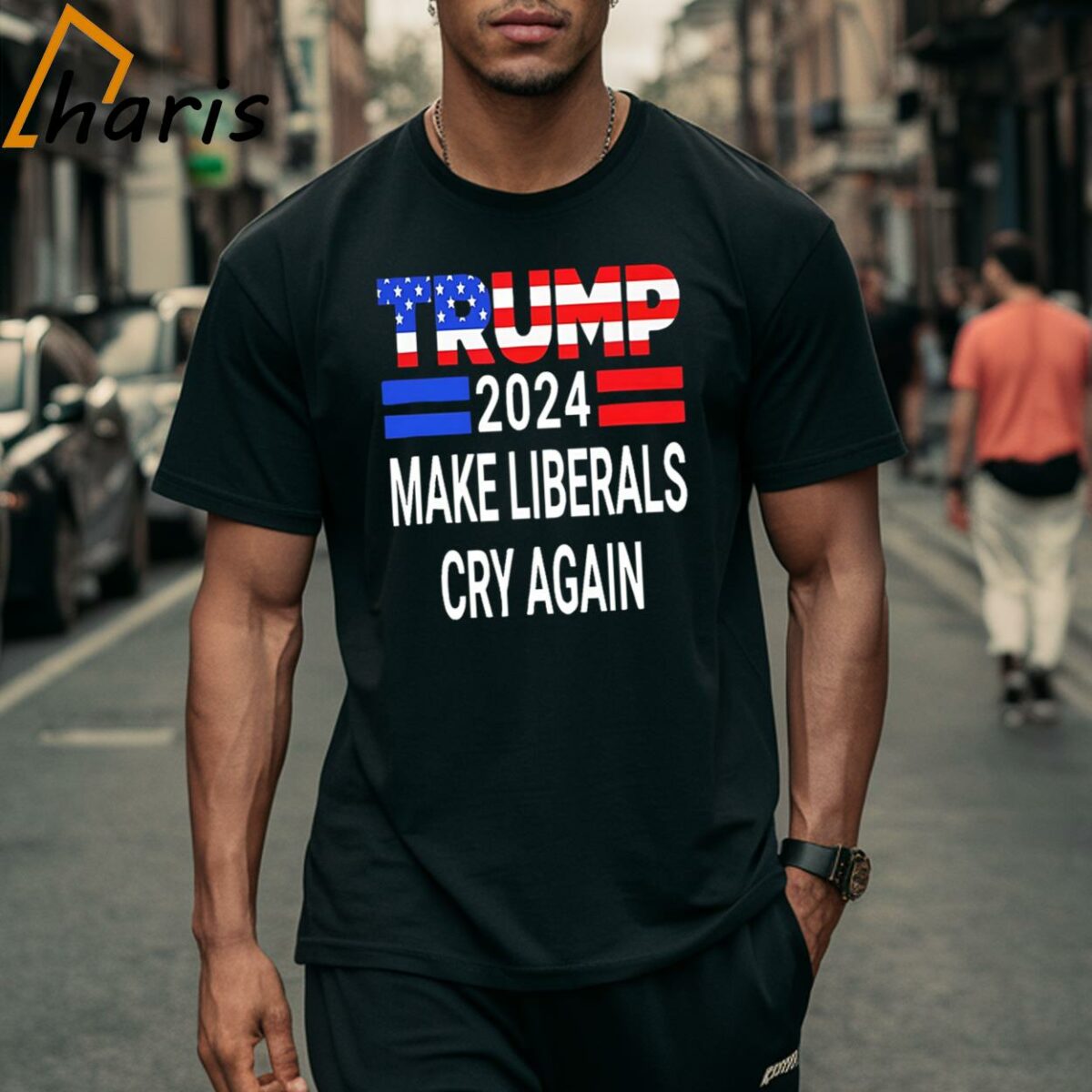 Trump 2024 Make Liberals Cry Again Usa Flag Shirt 2 Shirt